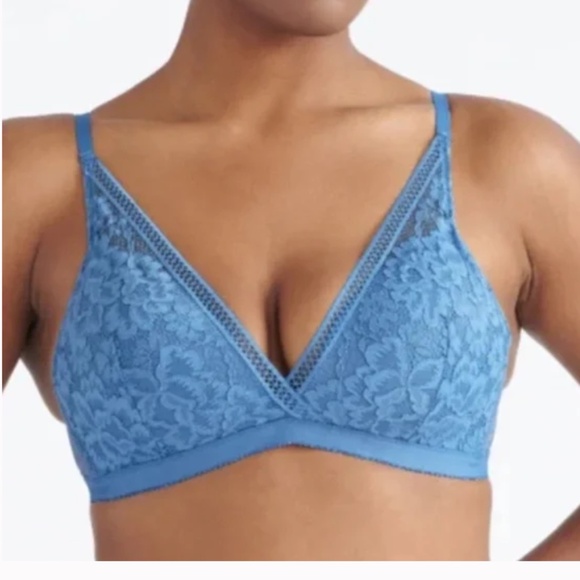 Knix Lace Deep-V Bralette Sz XL in Endless Sky - Picture 1 of 9